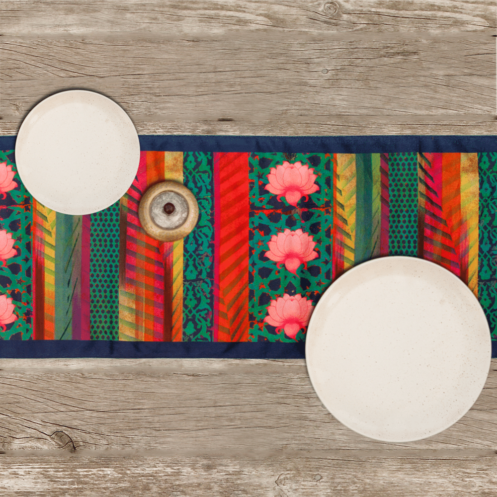 Flower Quill Table Runner