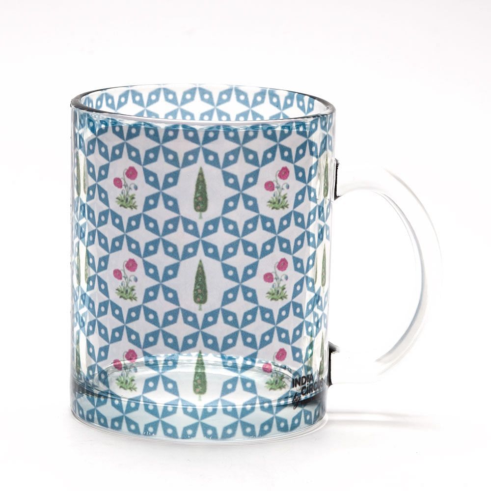 Flowers and Ferns Glass Mug