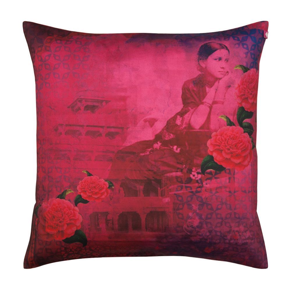 Deep in Thought Poly Taf Silk Cushion Cover