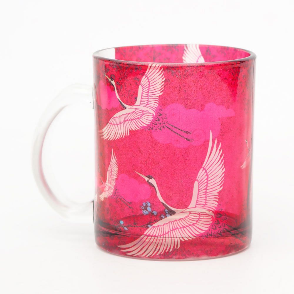 Legend of the Cranes Glass Mug