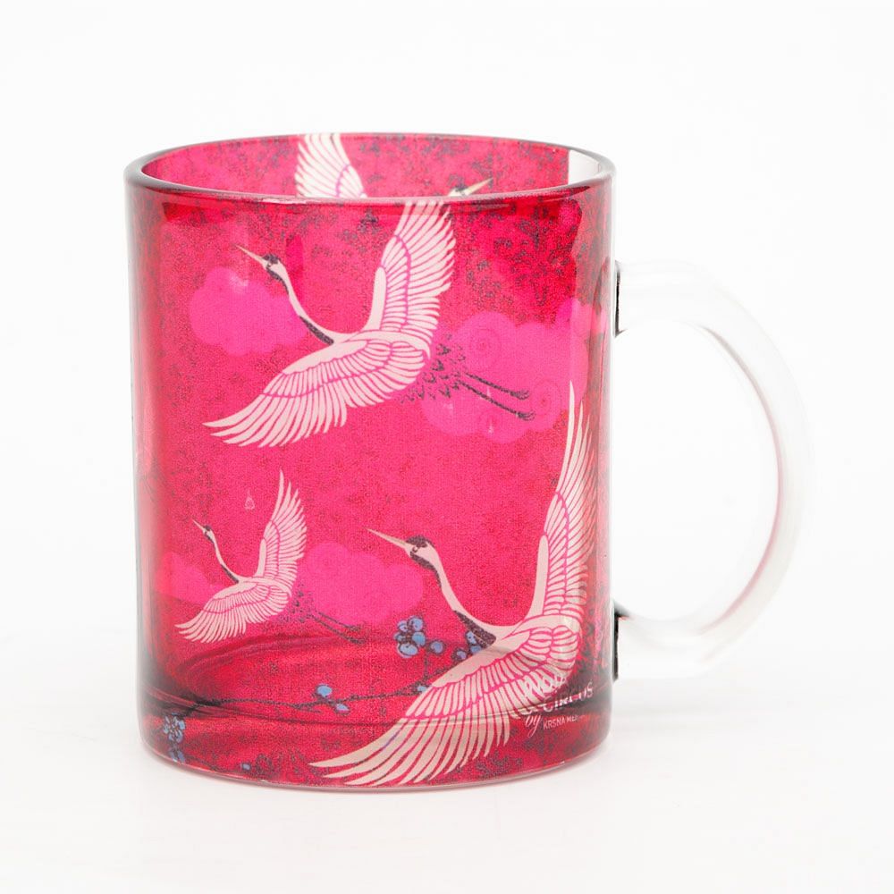 Legend of the Cranes Glass Mug