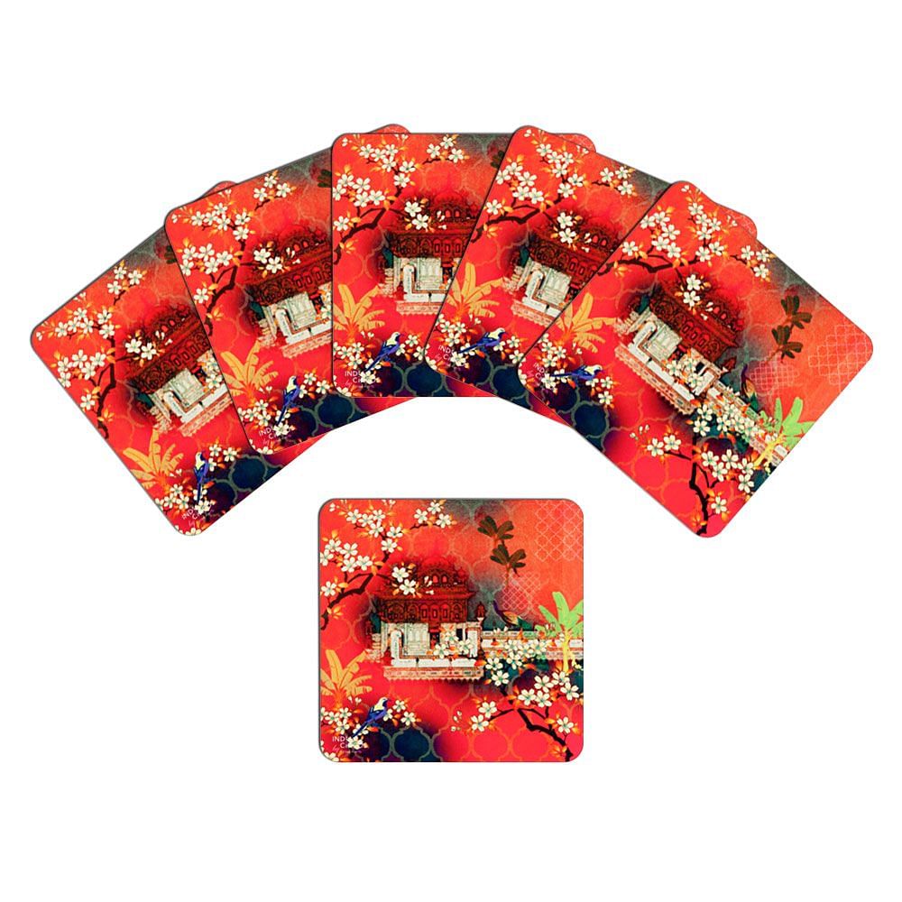 Orange Blossom MDF Coaster - (Set of 6)