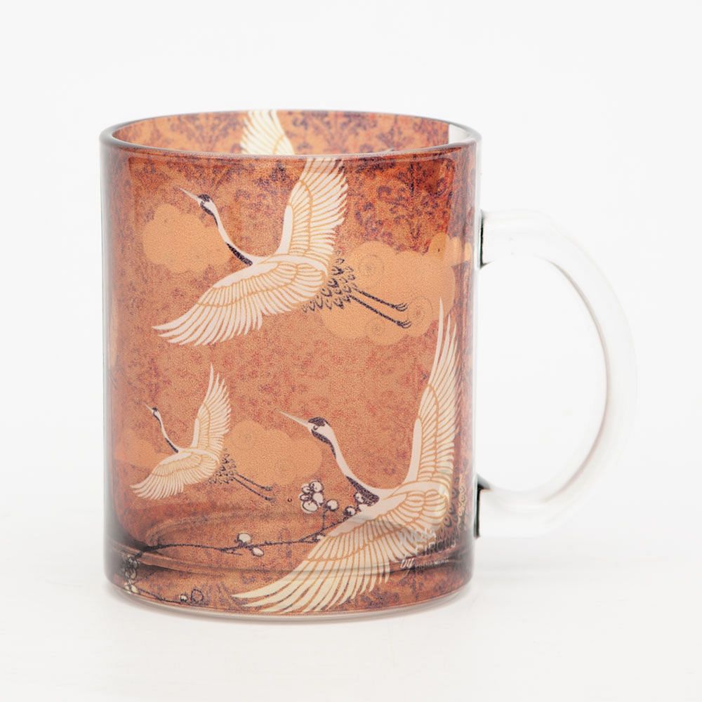 Legend of the Cranes Glass Mug