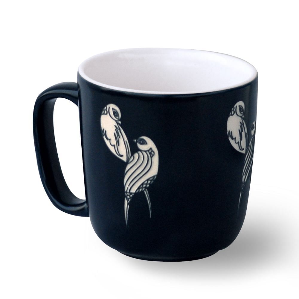 Chirping Birds Engraved Coffee Mug