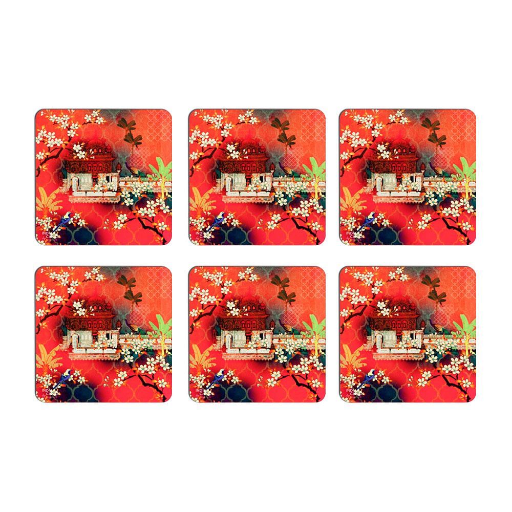 Orange Blossom MDF Coaster - (Set of 6)