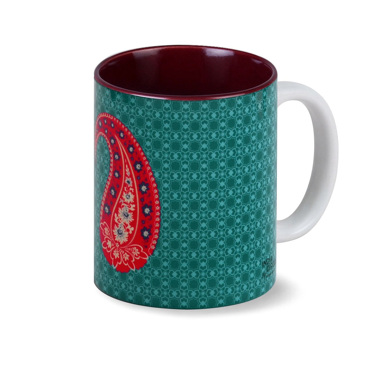 Peach Paisley Coffee Mug 