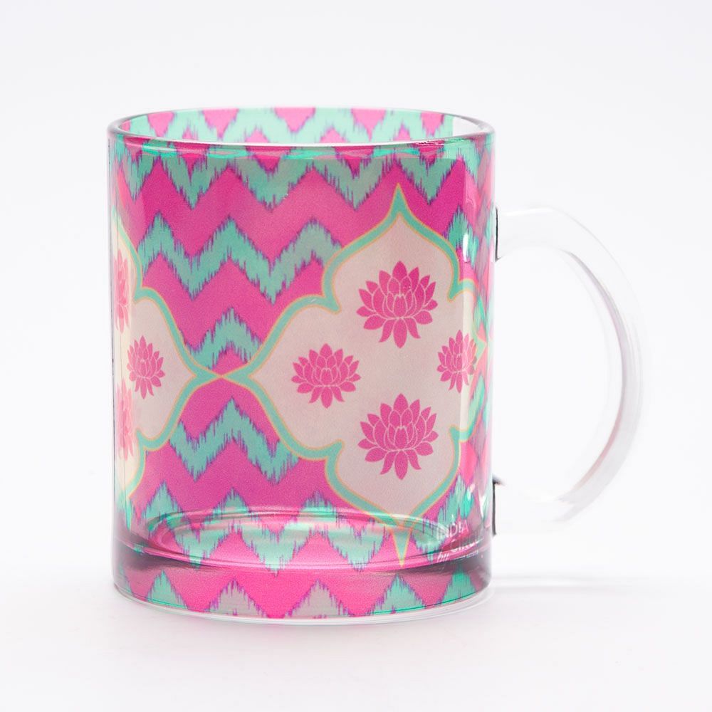 Chevron Fusion Glass Mug