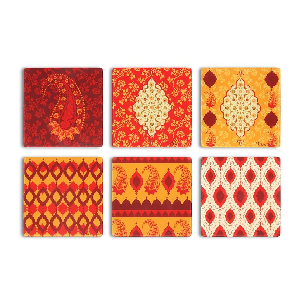 Indian styles Coasters - (Set of 6)