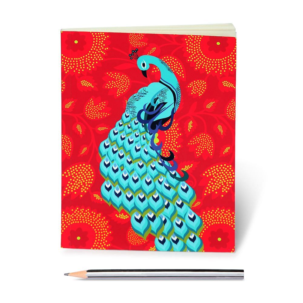 Floral Peacock Dance Notebook