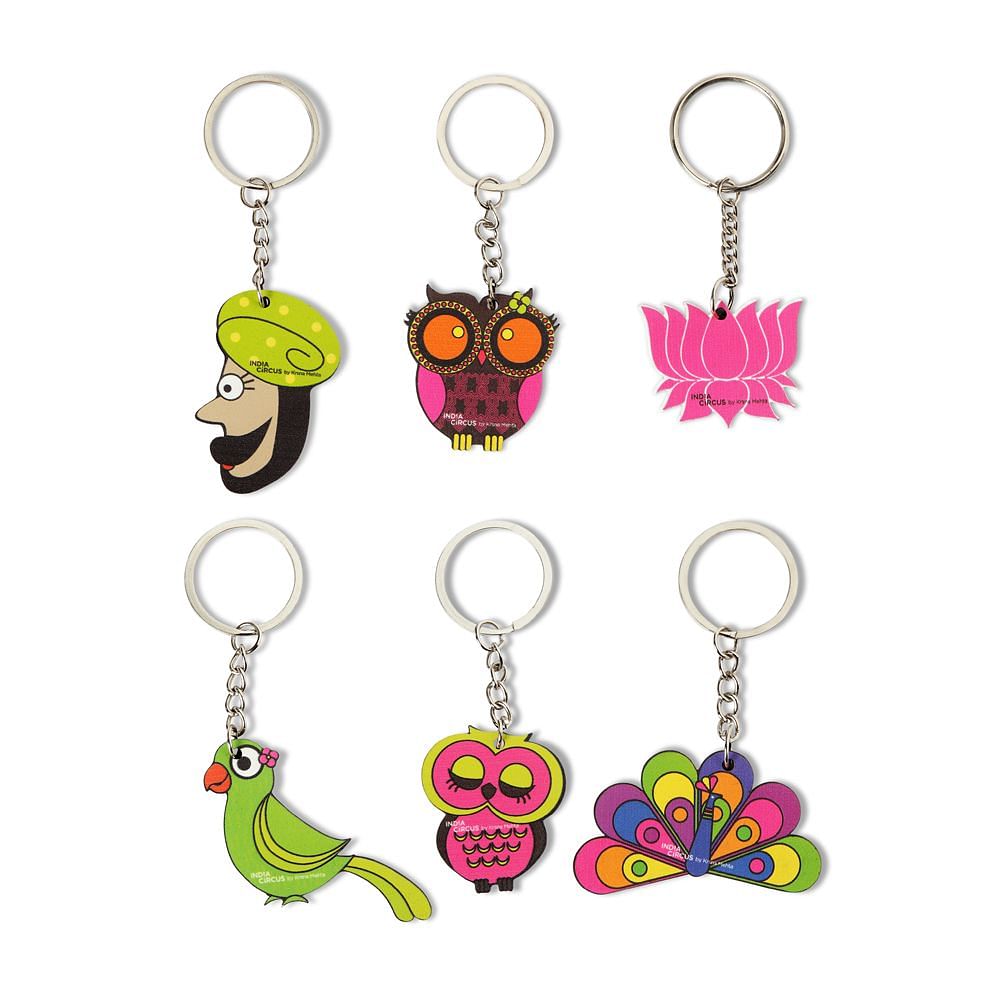 MDF Keychains - (Set of 6)