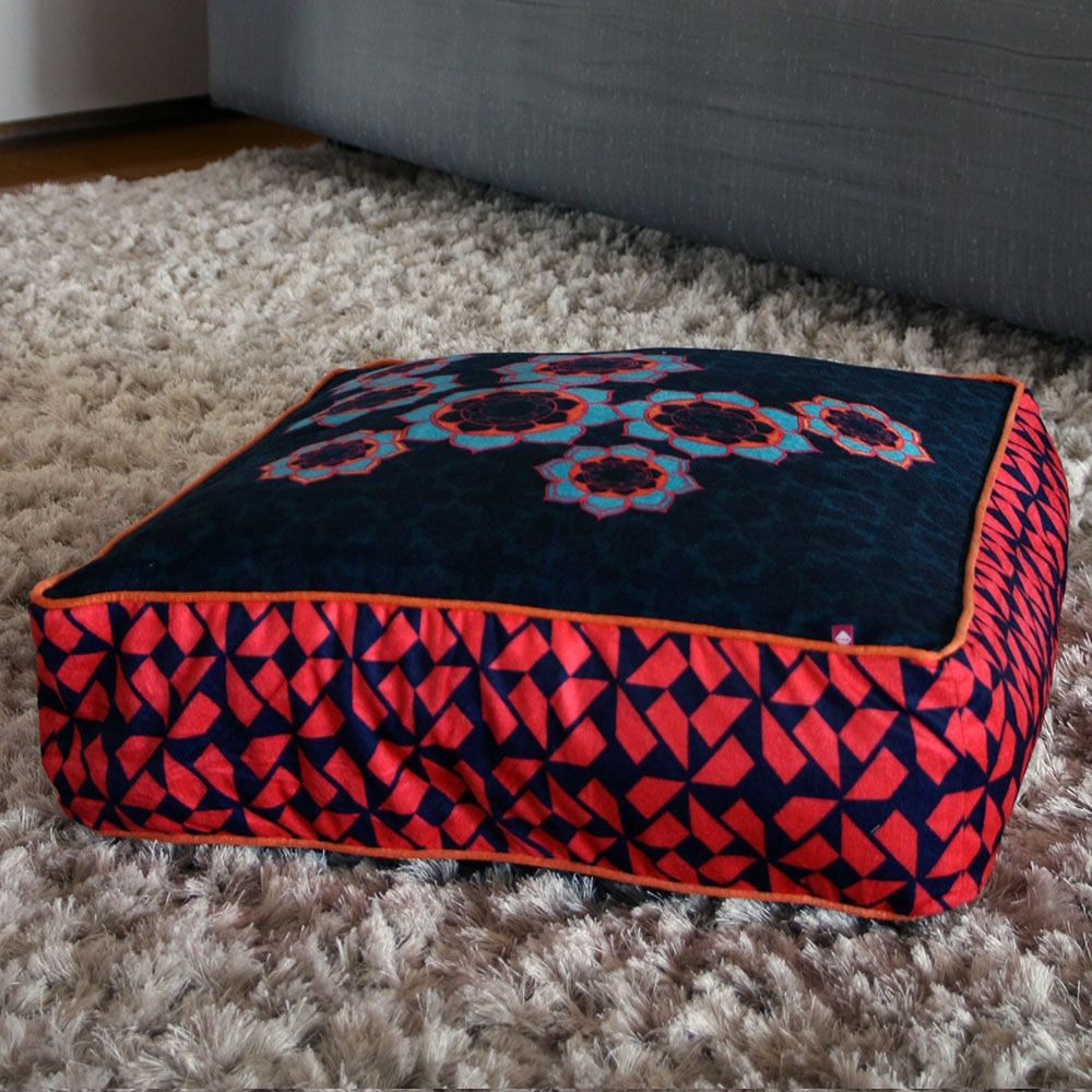 Tamara Flower Rings Floor Cushion Cover 