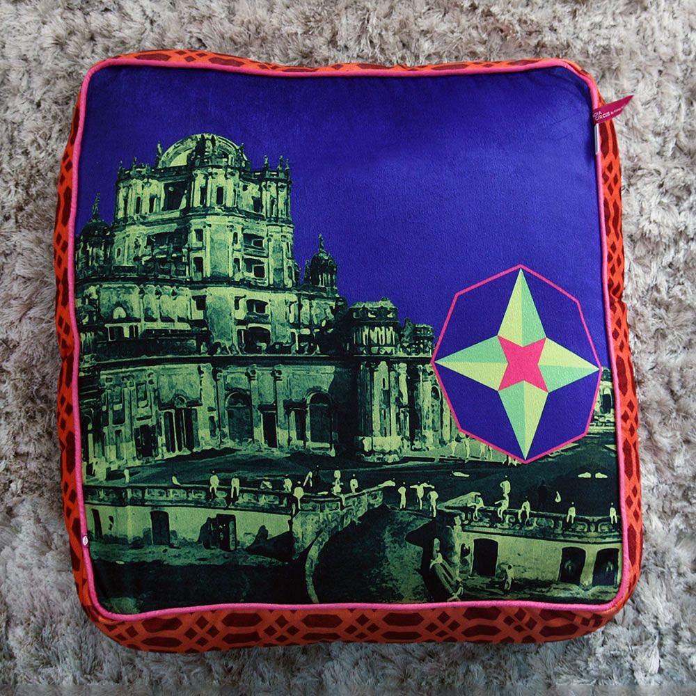 Jalebi Neon Palace Floor Cushion Cover 