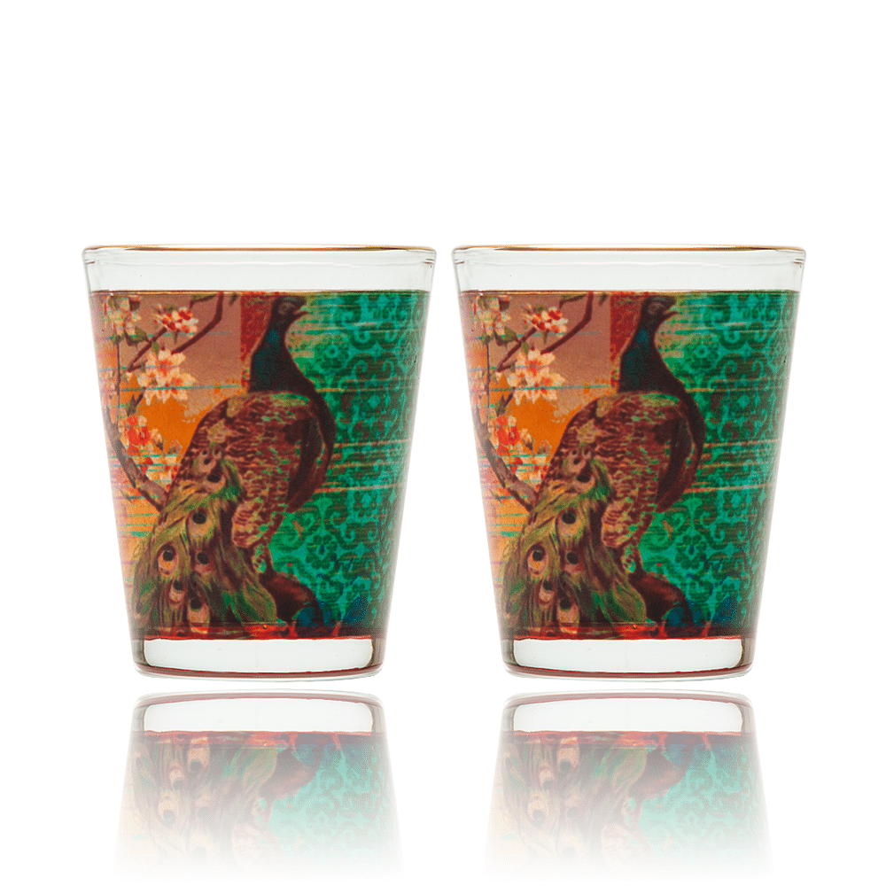 Peacock Flower Shot Glass