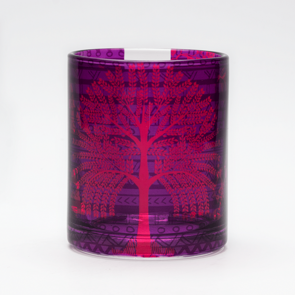 Warli Village Glass Mug