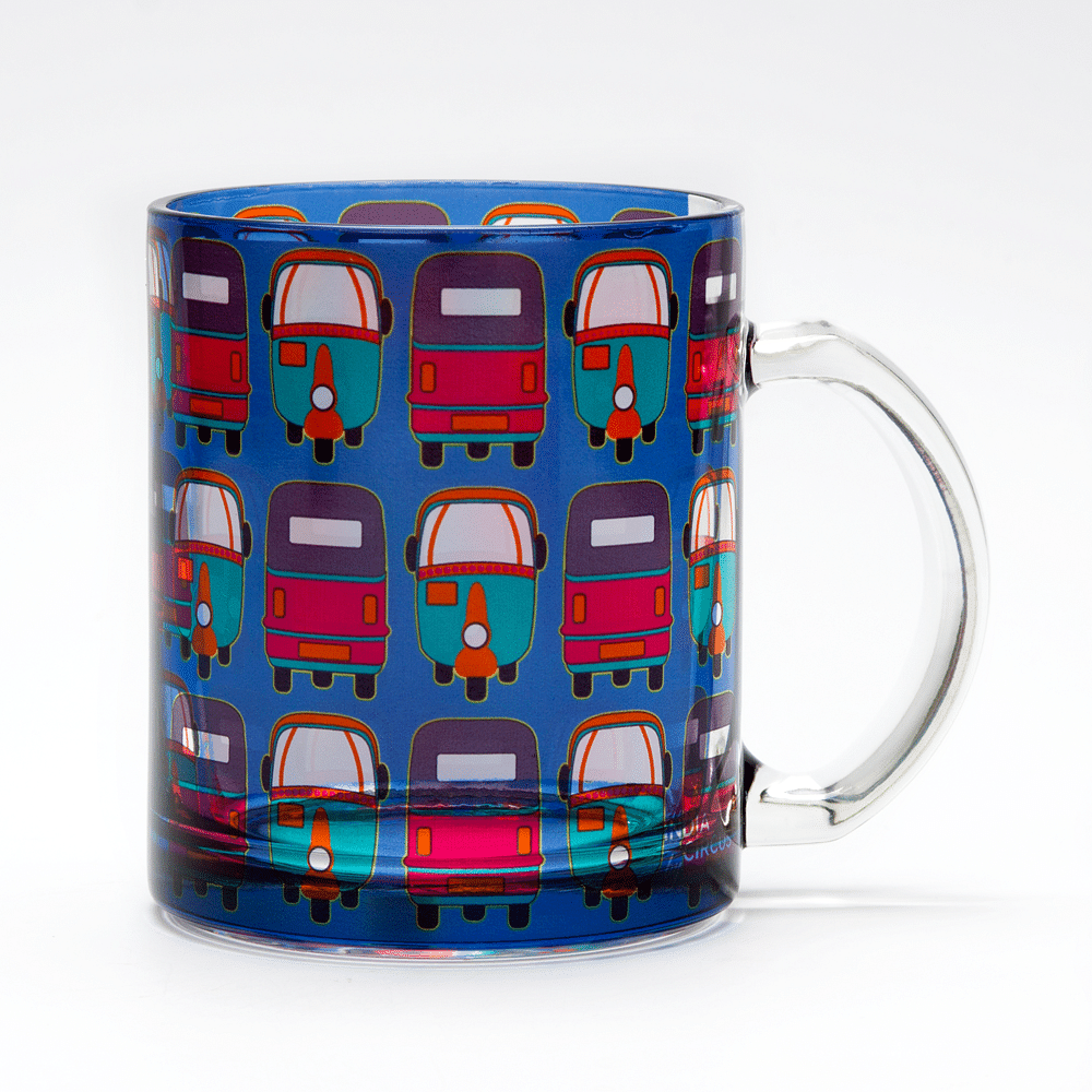 Rickshaw Masti Glass Mug