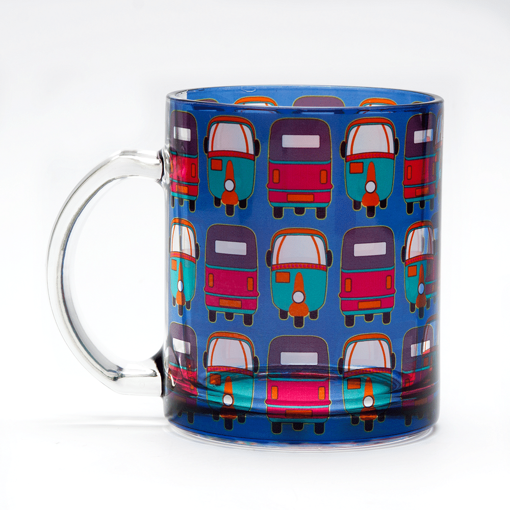 Rickshaw Masti Glass Mug
