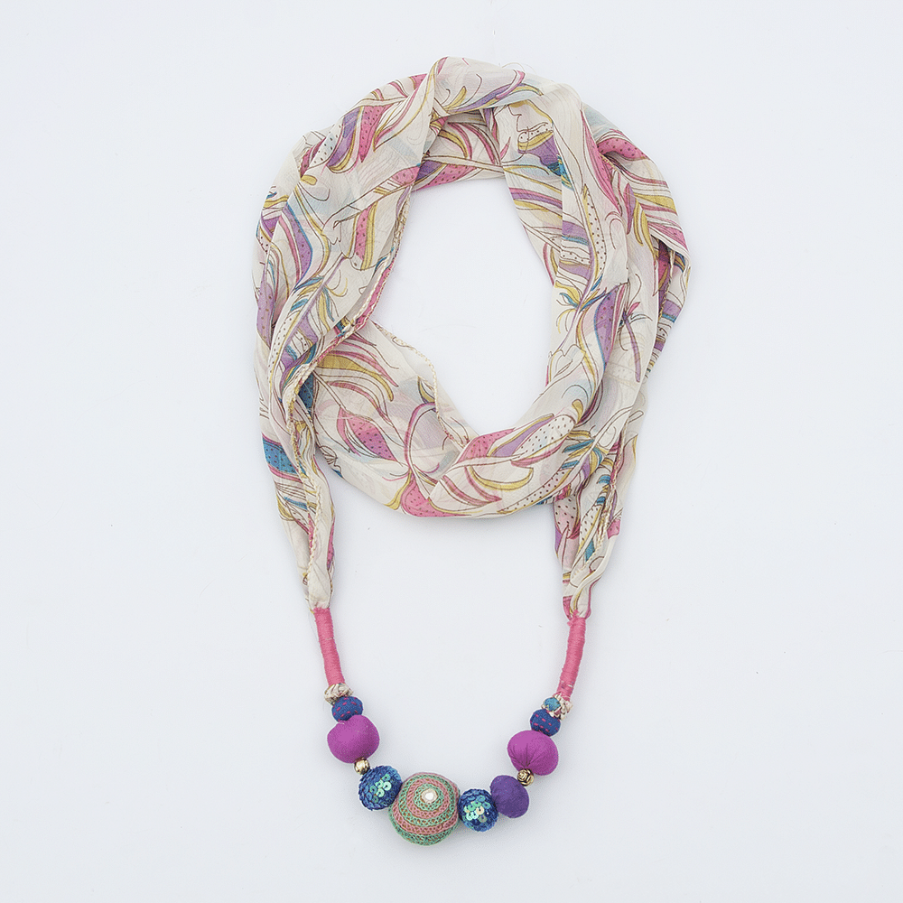 Multicolored Jeweled Stole