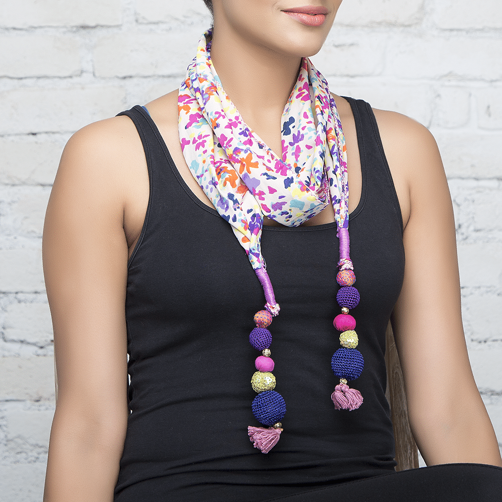 Multicolored Jeweled Stole