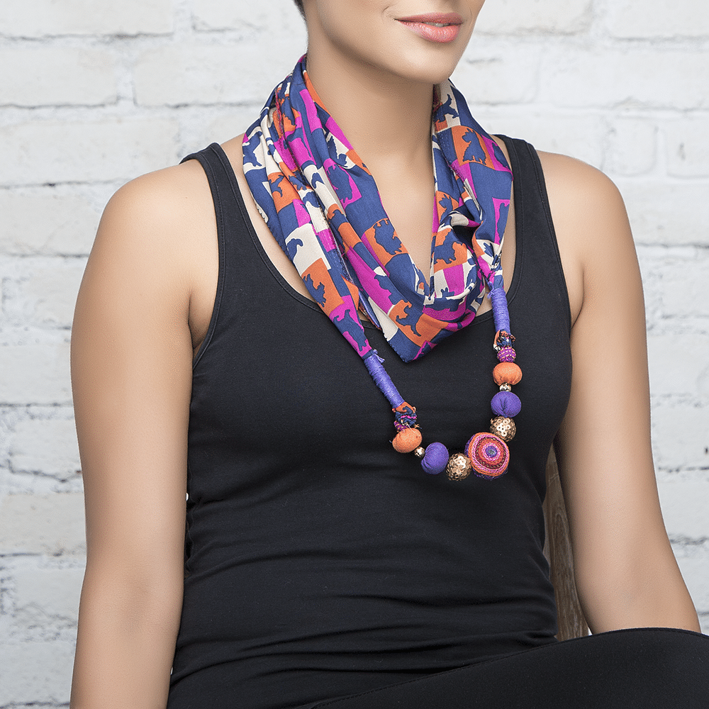 Multicolored Jeweled stole