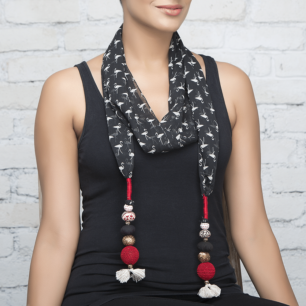 Black Jeweled Stole