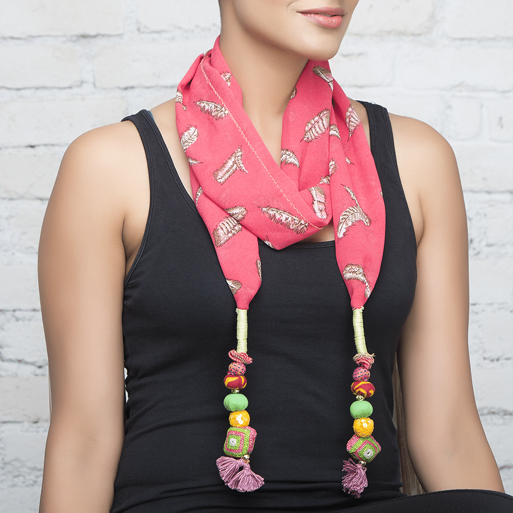 Orange Jeweled Stole
