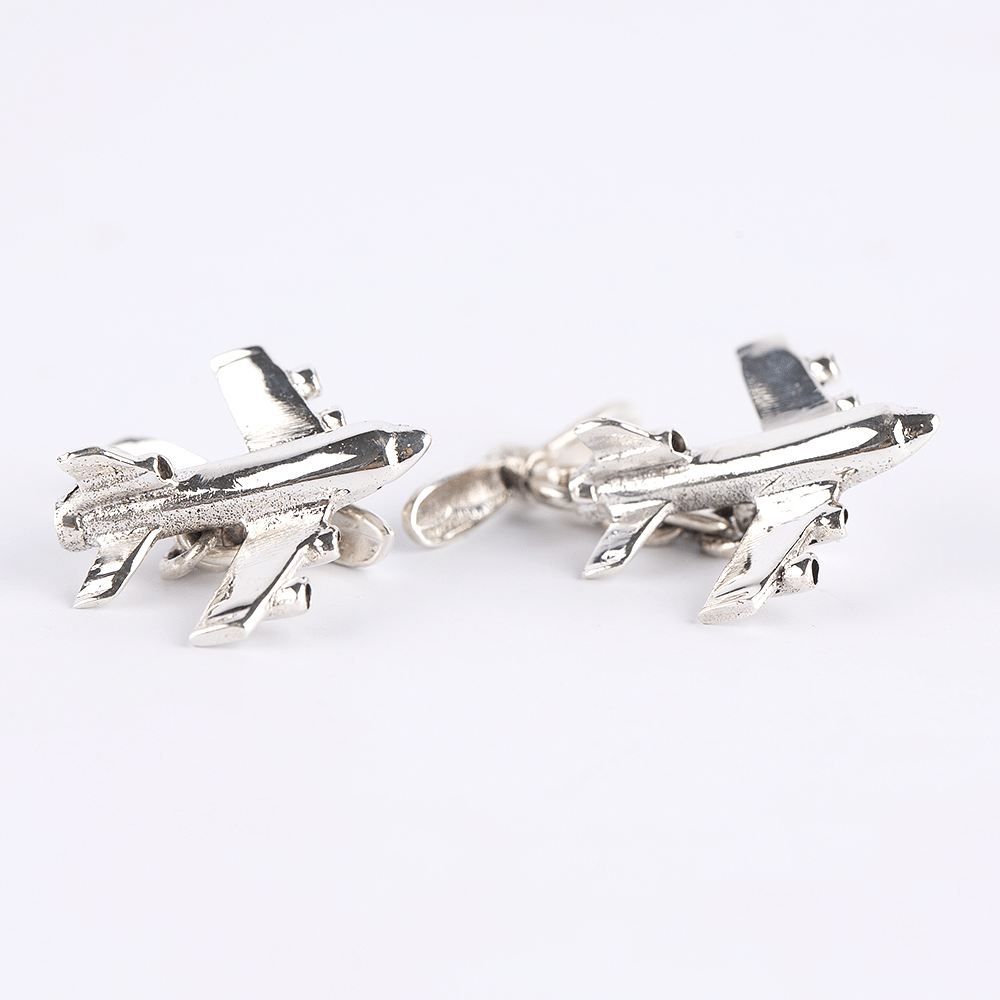 Aeroplane Silver Cufflinks