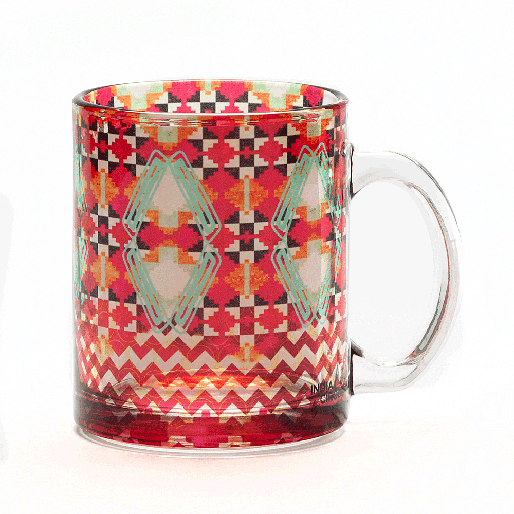 Tribal Emerald Glass Mug