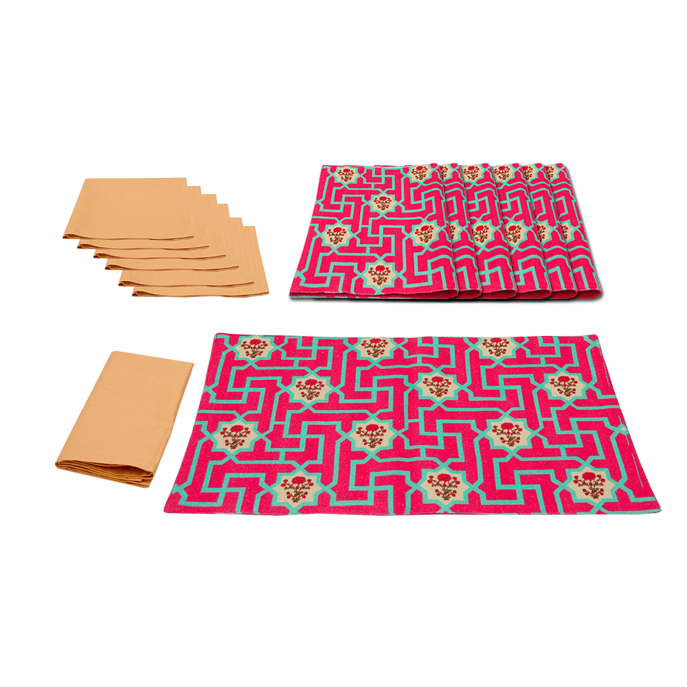 The Mysterious Flower Table Mat & Napkin Set