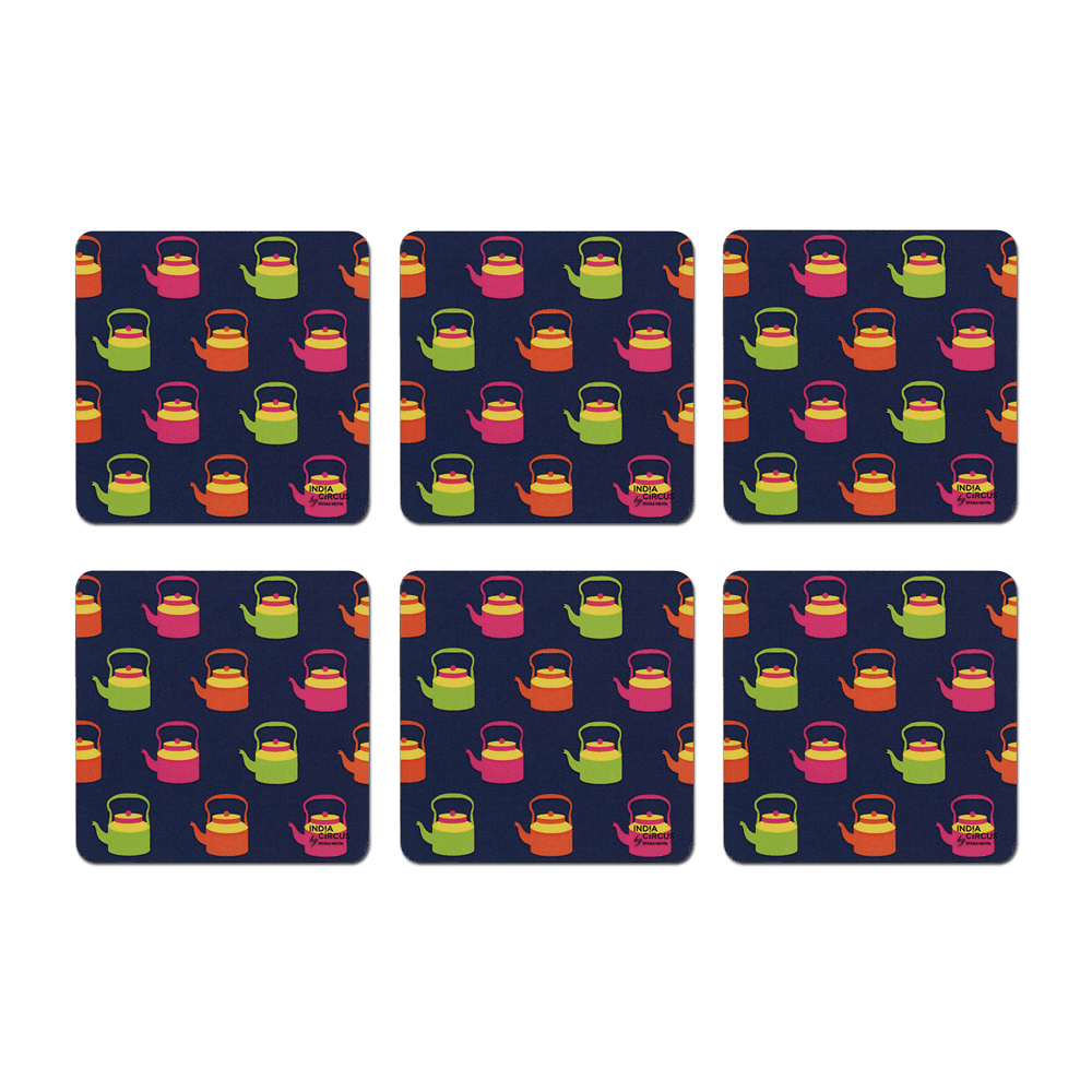 Kettle Calling Rubber Coasters - (Set of 6)