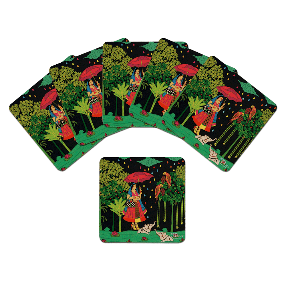 Queen Walk Rubber Coasters - (Set of 6)