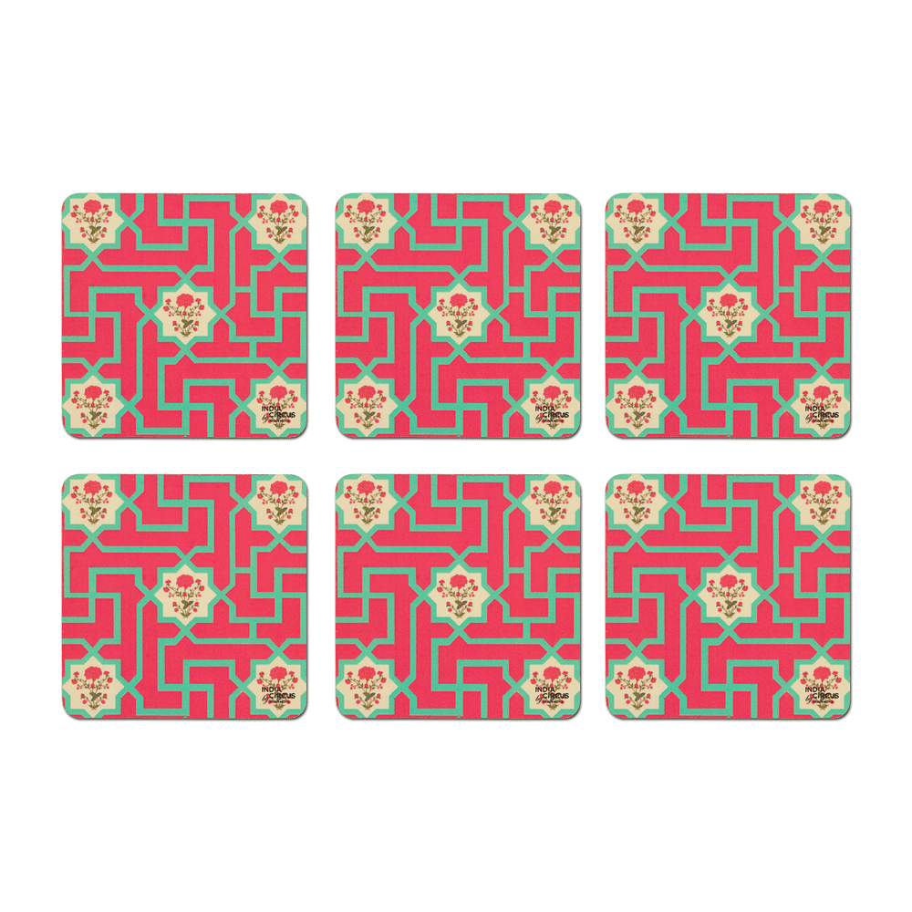 The Mysterious Flower Rubber Coasters - (Set of 6)