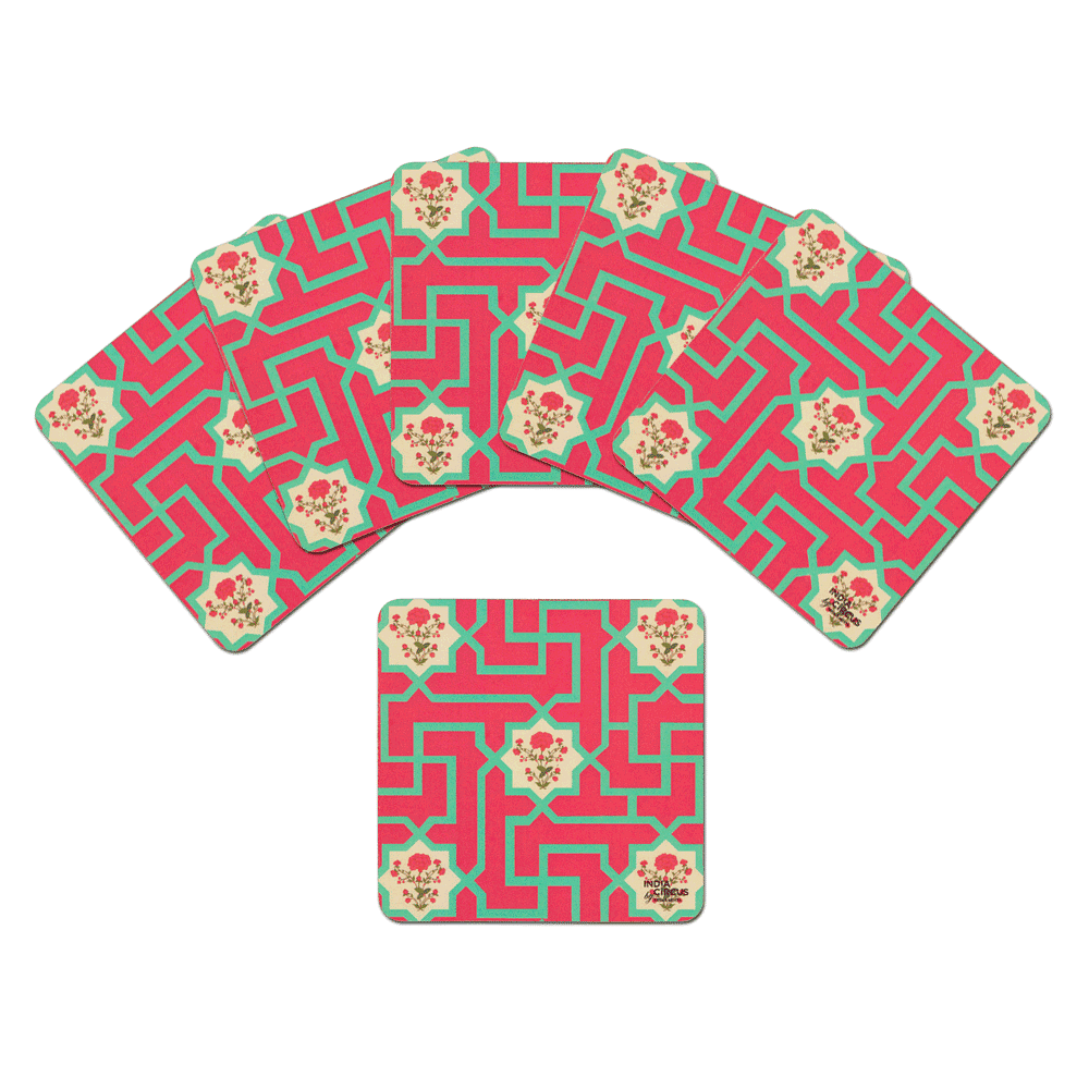 The Mysterious Flower Rubber Coasters - (Set of 6)