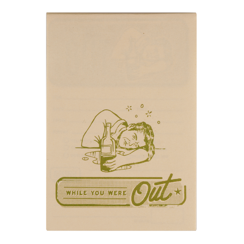 The Green while you were out memo pad