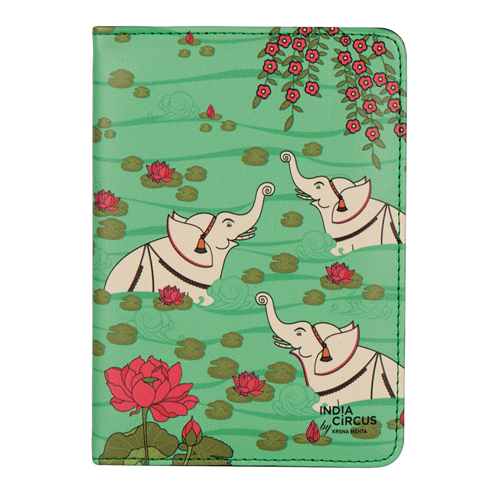 Elephant Bath Passport Cover