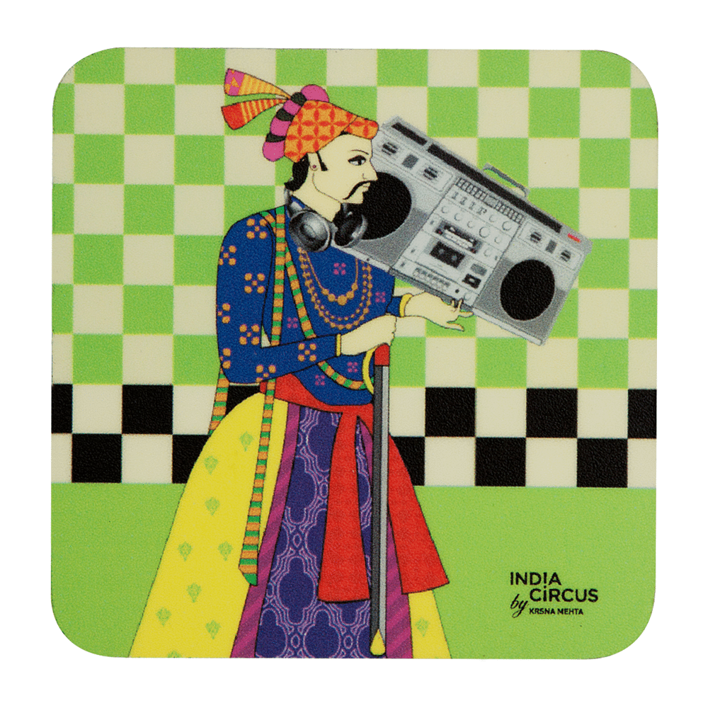 Maharaja Loves Music Fridge Magnet