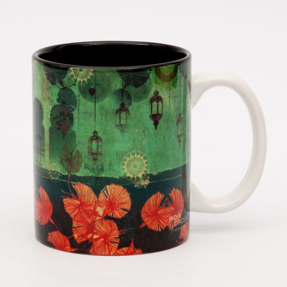 Leaves and Lanterns Ceramic Mug