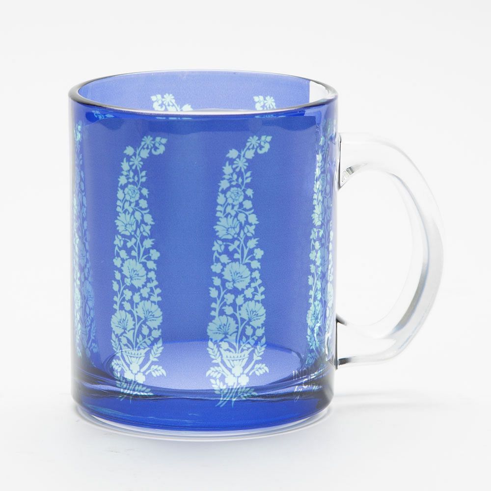 Floral Paisley Glass Mug