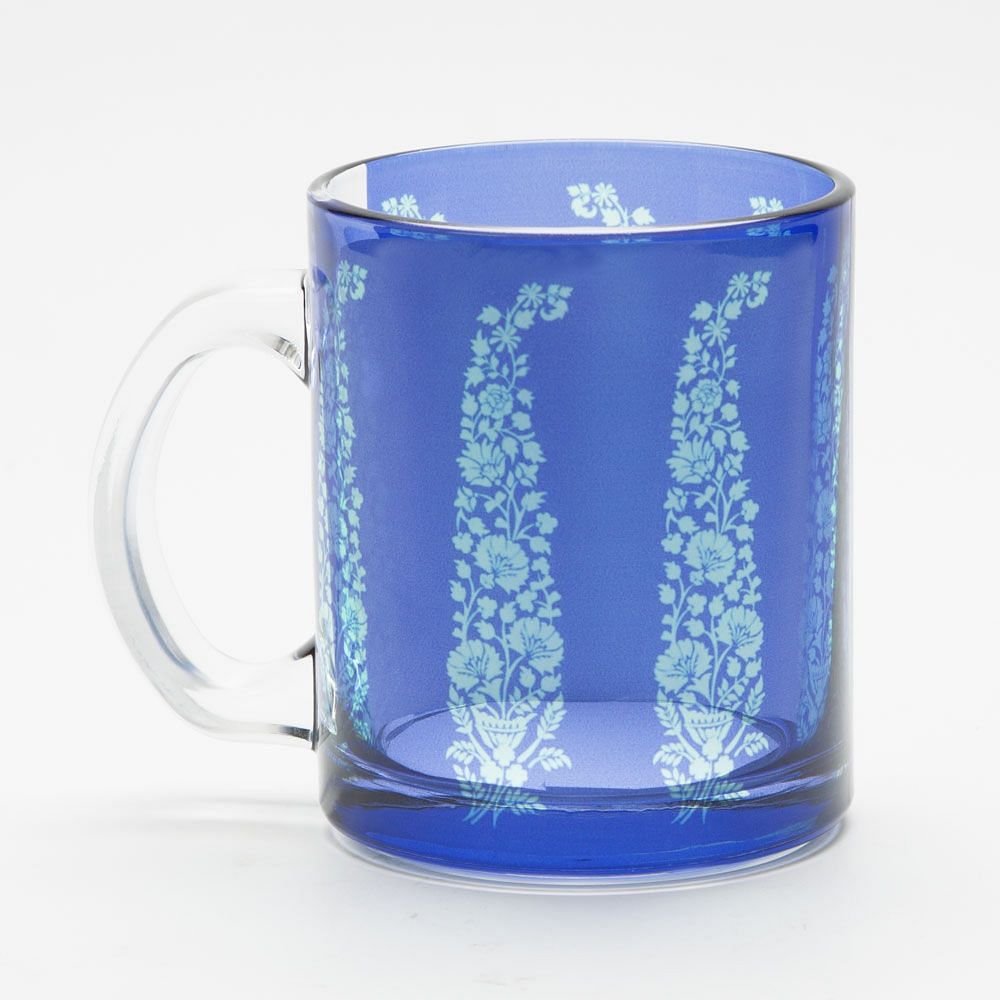 Floral Paisley Glass Mug