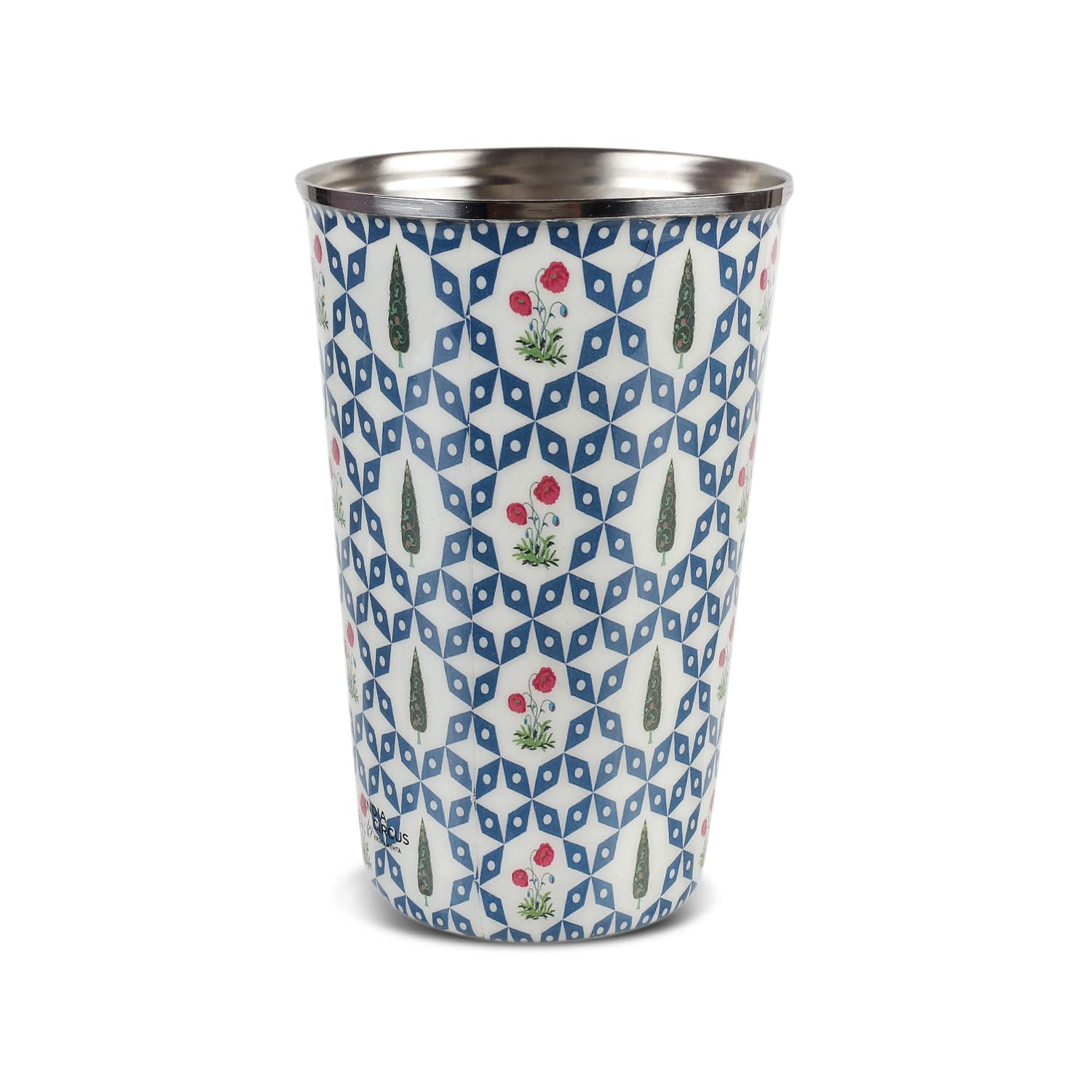 Flowers and Ferns Steel Tumbler (Set of 2)