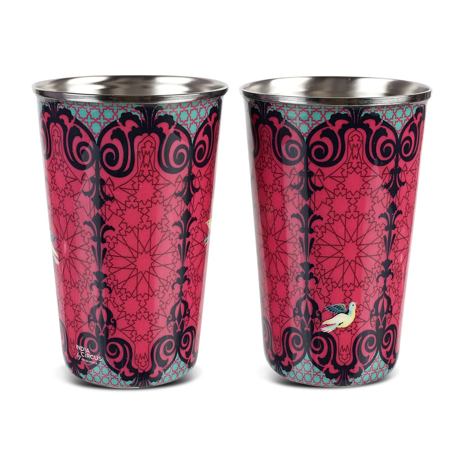 Flight of Birds Steel Tumbler (Set of 2)