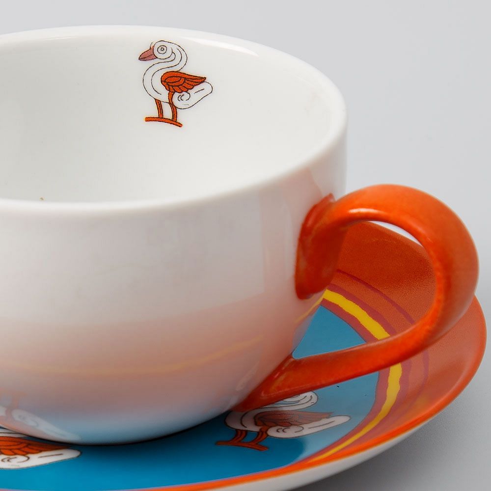 Tangy Applique Cup and Saucer