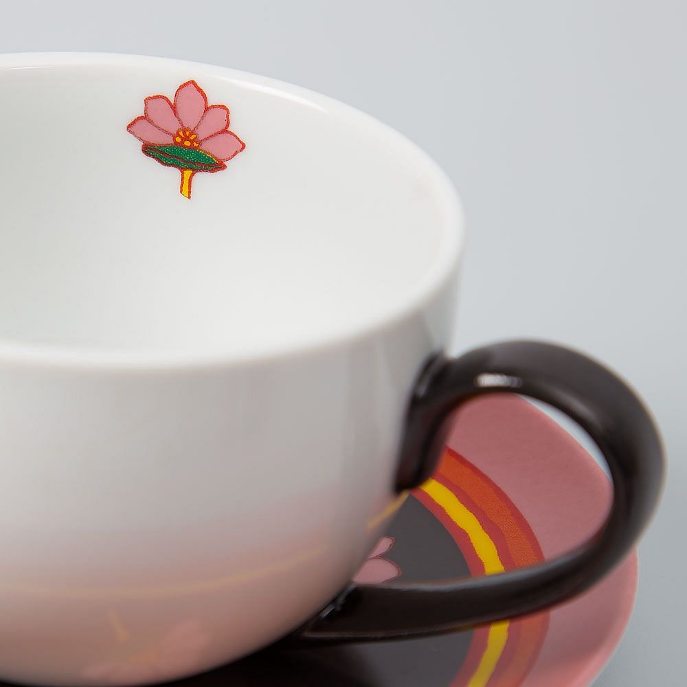 Maple in Pink Cup and Saucer
