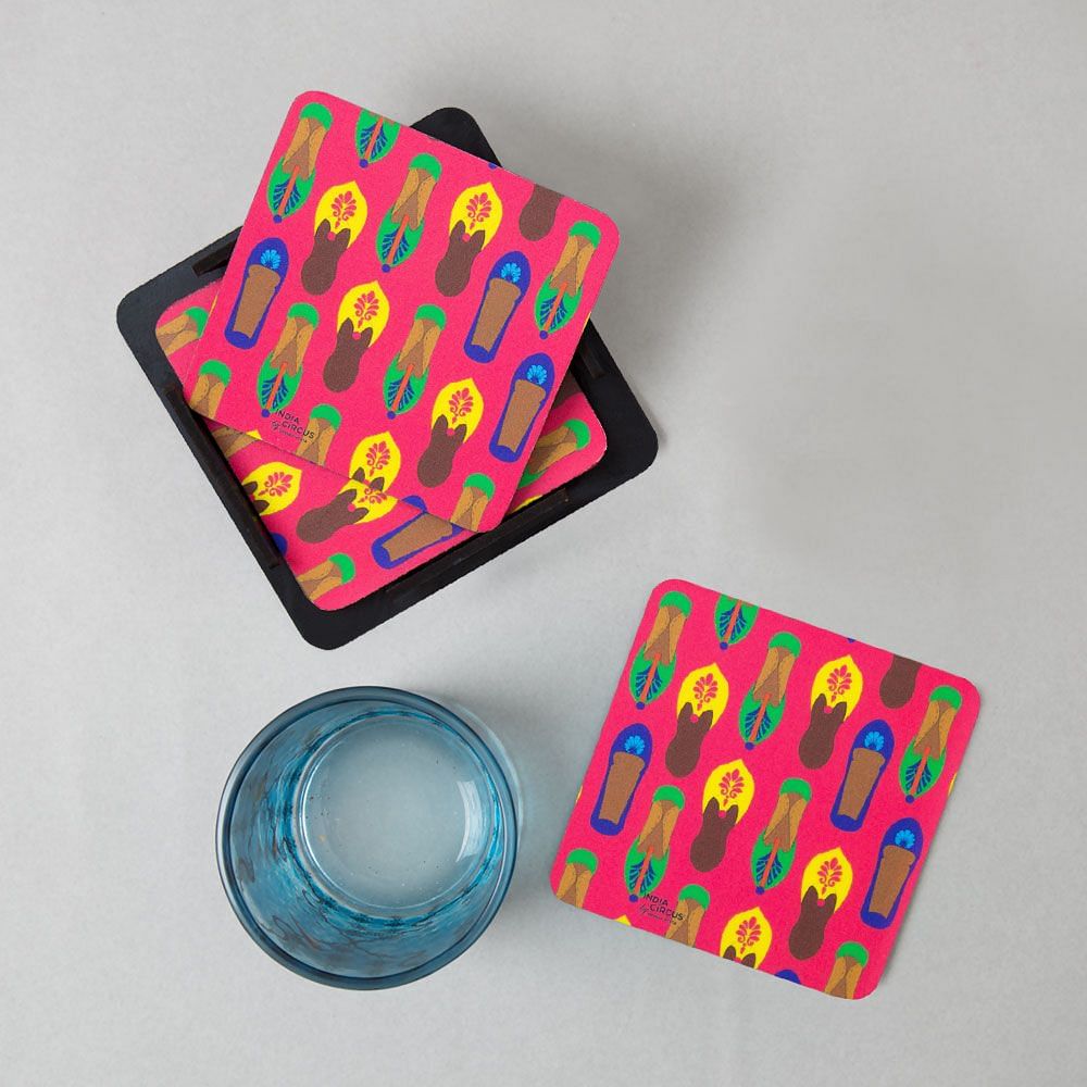 Technicolor Jootis PVC Coaster - (Set of 6)