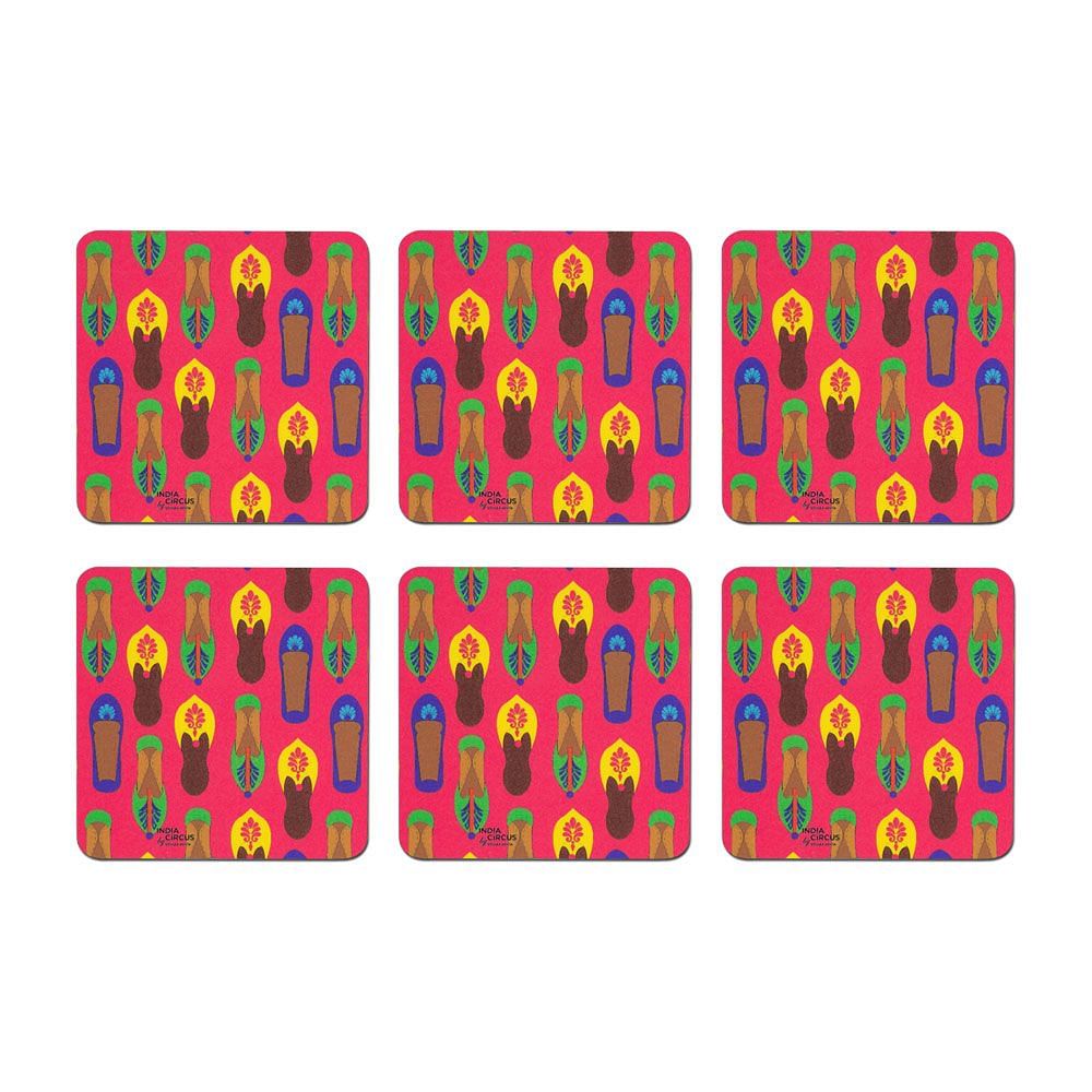Technicolor Jootis PVC Coaster - (Set of 6)