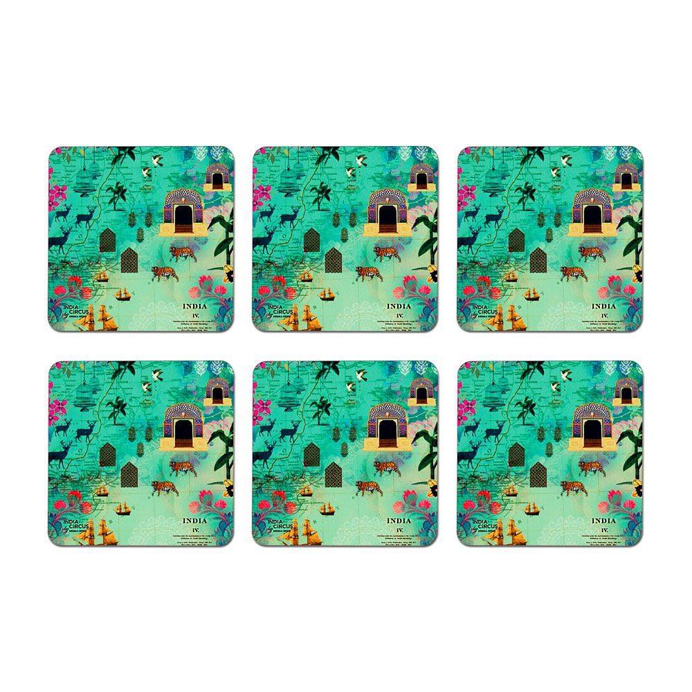 Desi Wonderland MDF Coaster - (Set of 6)