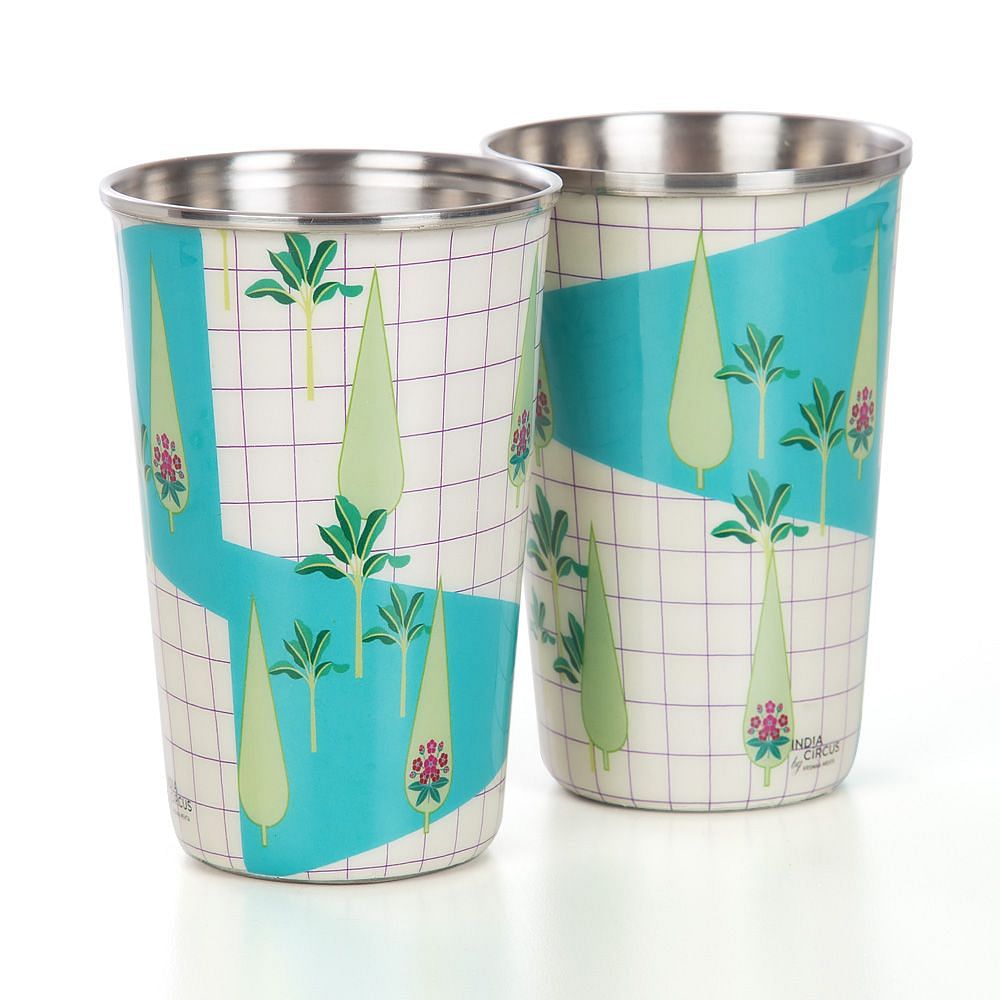 Confiers on a Graph Steel Tumbler (Set of 2)