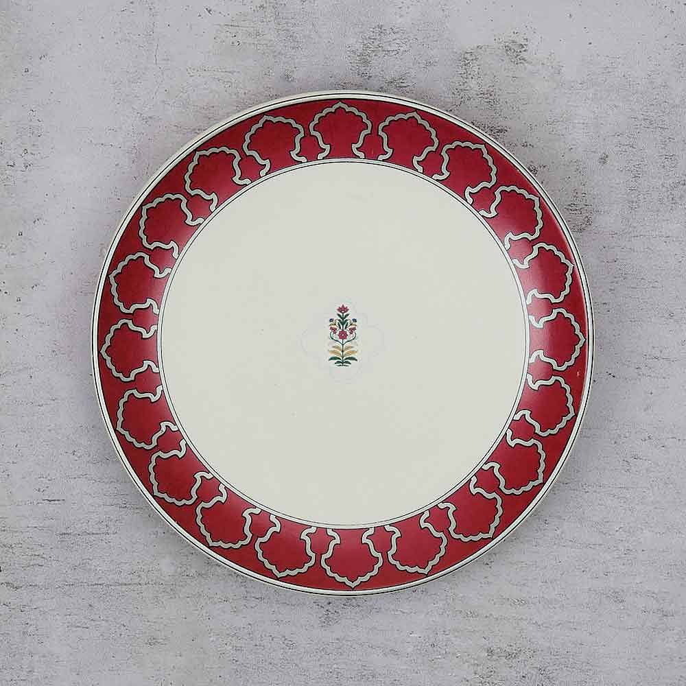 Floral Lattice Quarter Plate
