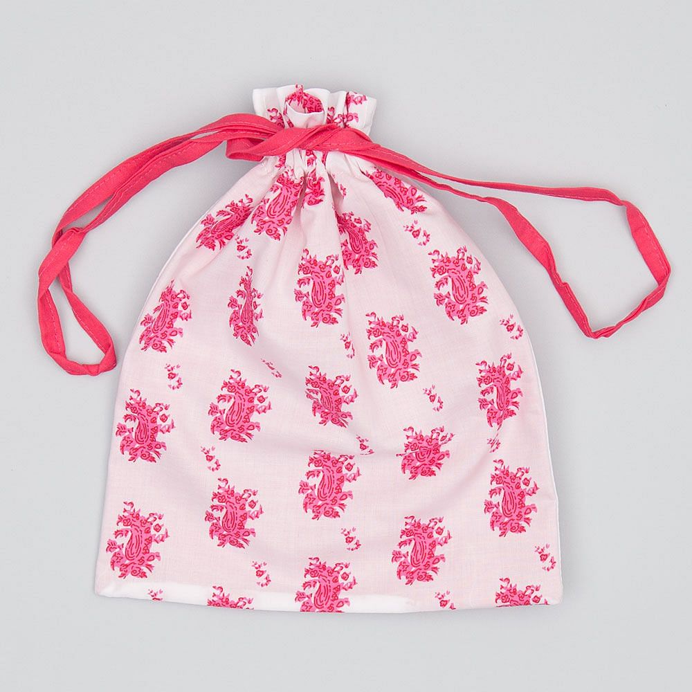 Field of Flora Drawstring Bag