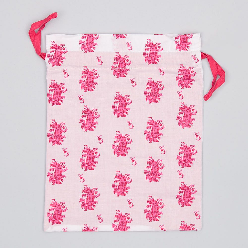 Field of Flora Drawstring Bag