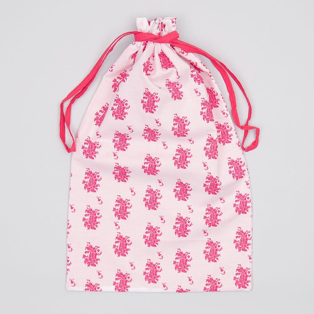 Field of Flora Drawstring Bag